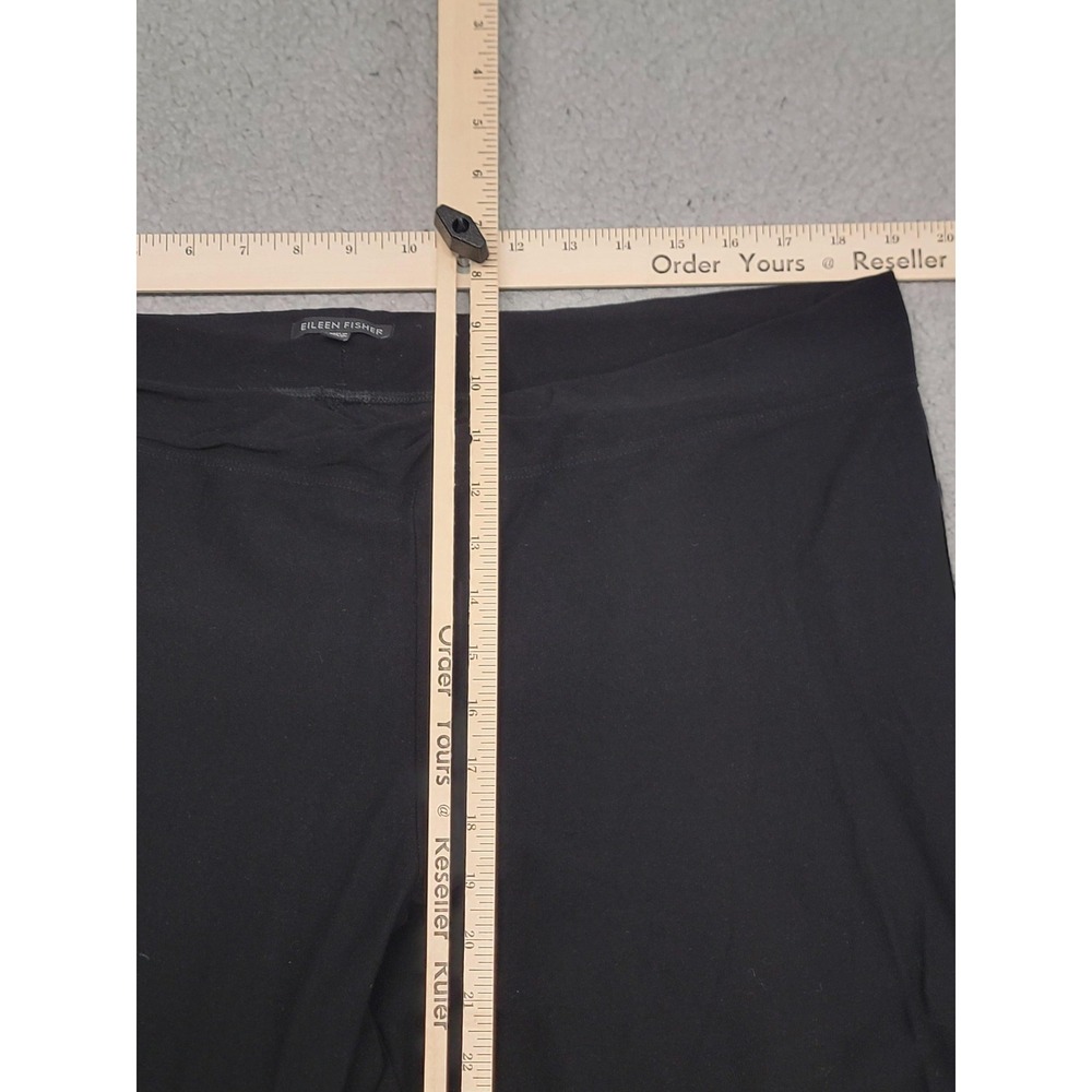Eileen Fisher Pants Womens XL Black Crop Stretch Crepe Viscose Nylon Pull On‎ - Picture 3 of 9